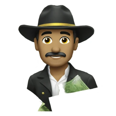 El patron swimming in money sticker