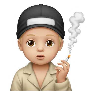 Baby smoking crack cocaine sticker