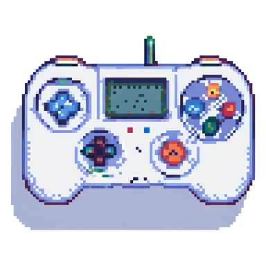 gamepad, pixel art style sticker