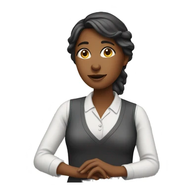 a woman who is teaching something sticker