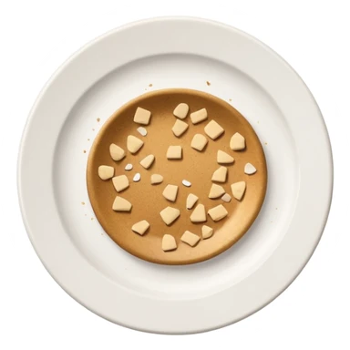 empty plate with leftover crumbs sticker