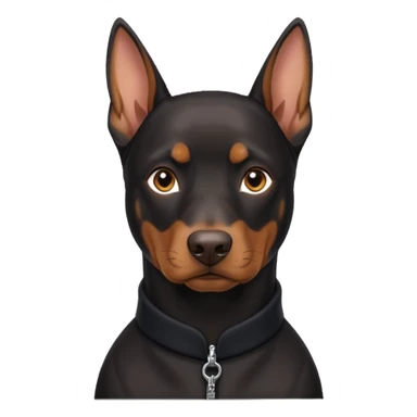 Dobermann on cropped ears sticker