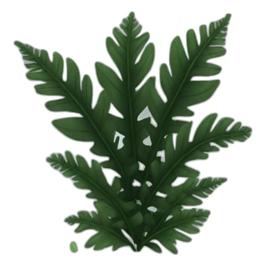 All black fern sticker