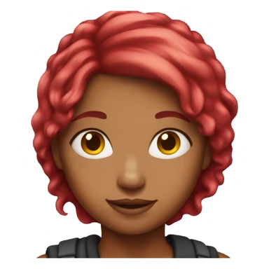 girl with ruby ​​hair sticker