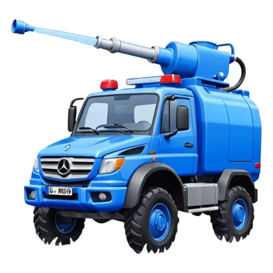 machine water cannon Mercedes-Benz Unimog in UK sticker