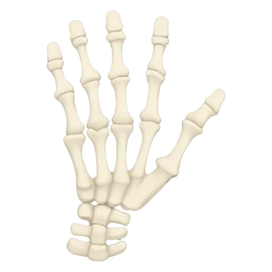Skeleton hand sticker