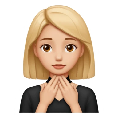 Girl with hands on her neck sticker