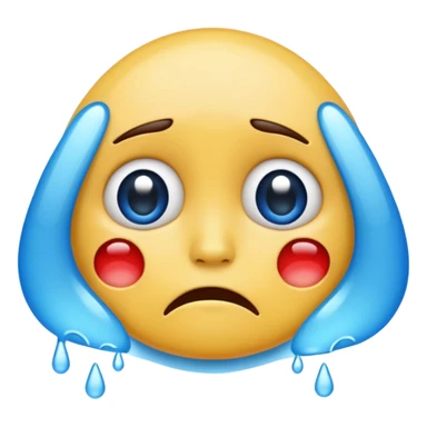 Crying emoji ehile dissapointed sticker