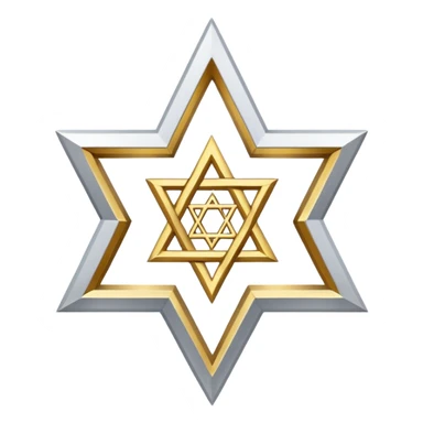 reform jewish synagogue similar in architecture to historical religious architecture in europe. the building should be white with silver/golden features, gothic architectural elements and star of david. no crosses. the emoji should be in ios emoji style. sticker