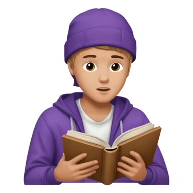 justin bieber read book sticker