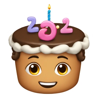 20th birthday cake sticker