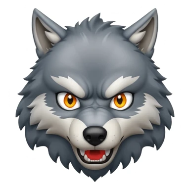 Tráeme una imagen de un lobo enojado estilo gamer sticker