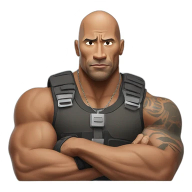 The rock qui joue a fortnite sticker