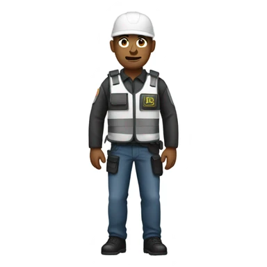 man standing full body with anti-stab vest  sticker