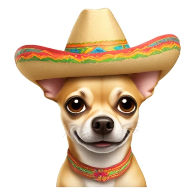 Chihuahua wearing a sombrero  sticker