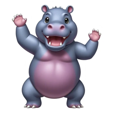 Dancing hippopotamus  sticker