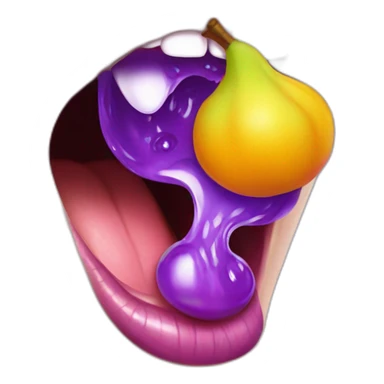 purple fruit tongue out sweating gym woman sticker