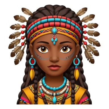 tribal woman sticker