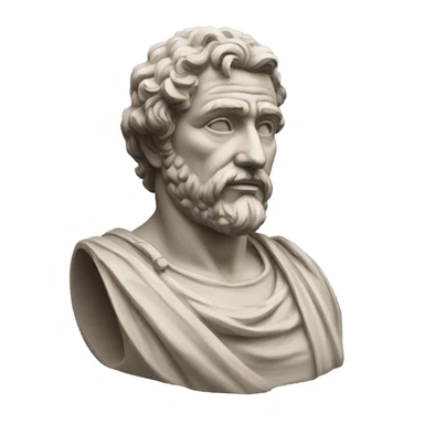 estatua de filosofo antiguo sticker