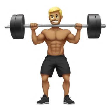 CrossFit man lifting weights sticker