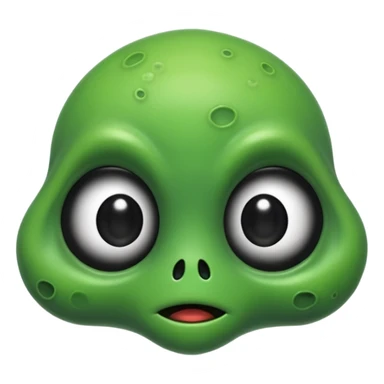 tiny alien head really scary sticker