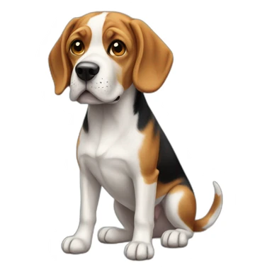Dog Beagle full-height sticker
