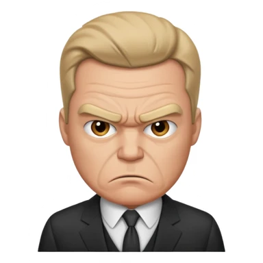 very angry male boss in suit sticker