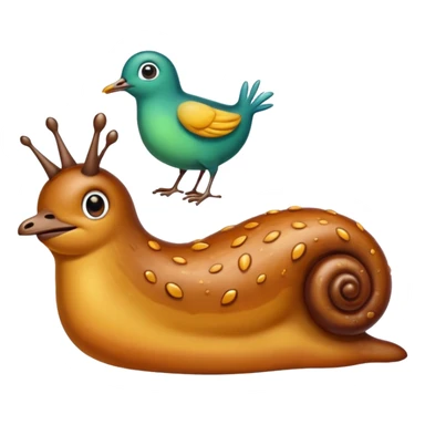 Slug bug with a bird on top sticker