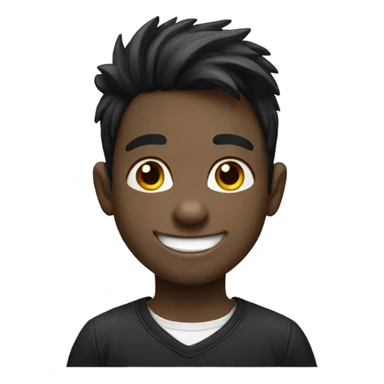 smiling boy-donkey in black shirt sticker