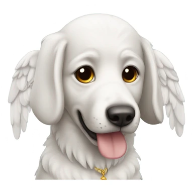 Perro con alas de ángel sticker