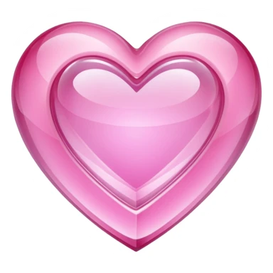 Pink heart shaped crystal with a $ carved in the center of the crystal. sticker