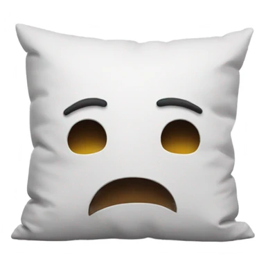 cartoon head buried in pillow sticker