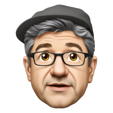 Jean Luc Mélenchon avec une casquette  sticker