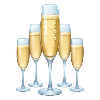 three tier tower of champagne glasses sticker