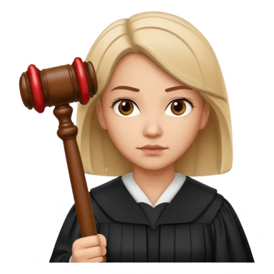woman Judge Holding gavel  sticker