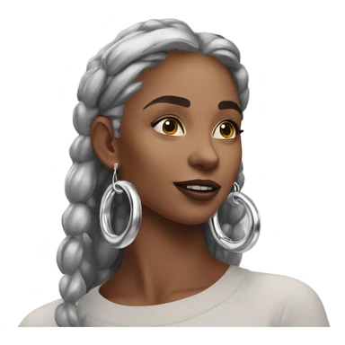 chunky silver hoop earrings sticker