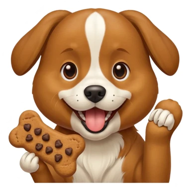 dog biting dog treat sticker