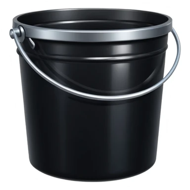 black paint bucket sticker