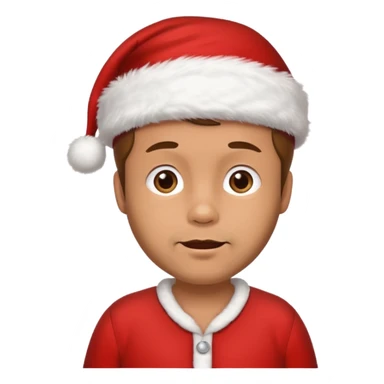 pregnant man emoji but with a santa hat sticker
