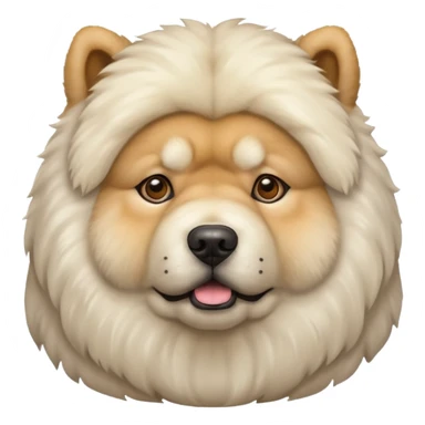 white chow chow dog sticker