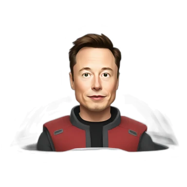 Elon musk in a spaceship sticker