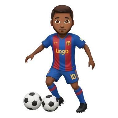 Messi dribbling sticker