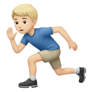 Child boy walking like animal sticker