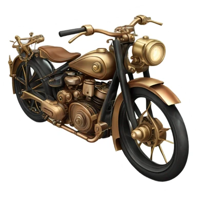 steampunk motorbike sticker
