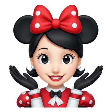 minnie mouse face sticker