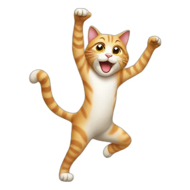 Funny dancing cat sticker