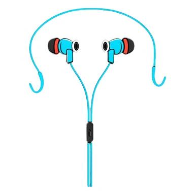 earphone cartoonish sticker style sticker