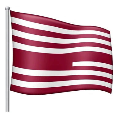 Flag where the left hand side is a maroon red and the right hand side is white  sticker