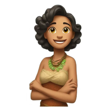 Grand mother Moana Disney happy hold gem sticker