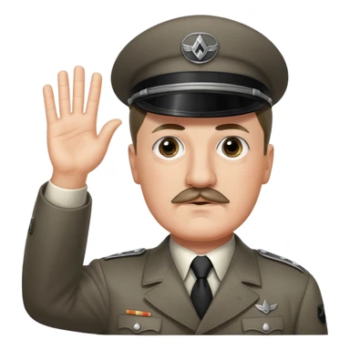 Hitler raising one hand straight up like a salute sticker